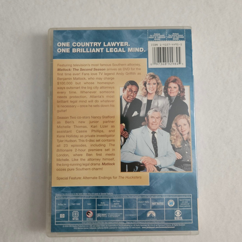 Matlock Seasons 1-8 DVD Set Andy Griffith Legal Drama Series Multi-Color 8pk - Picture 12 of 16